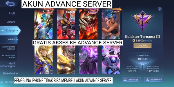 ADVANCE SERVER MLBB OP CHEAP ACCOUNT