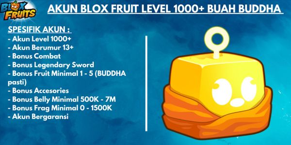 COMPTE BLOX FRUIT 1000+ FRUIT BUDDHA