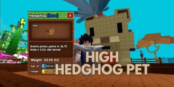 pet hedgehog titan (super large hedgehog) grow a garden