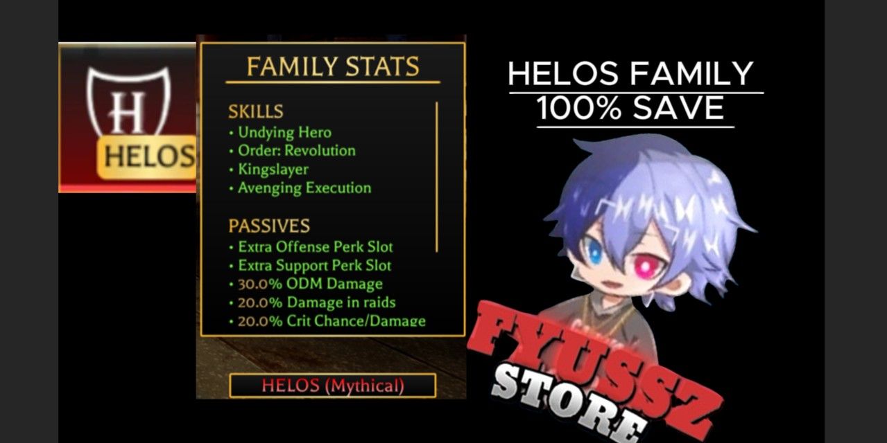 Beli Item HELOS FAMILY ( ATTACK ON TITAN REVOLUTION) Attack on Titan ...
