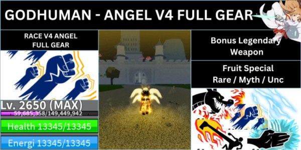 ACC BLOX FRUIT ANGEL V4 FULL GEAR GOD HUMAN