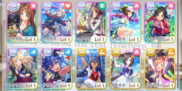 [GLOBAL] [STARTER] Umamusume: Pretty Derby FINE MOTION + TWIN TURBO + GOLD CITY + TAMAMO CROSS + 3 SSR CARDS + 18 SR CARDS