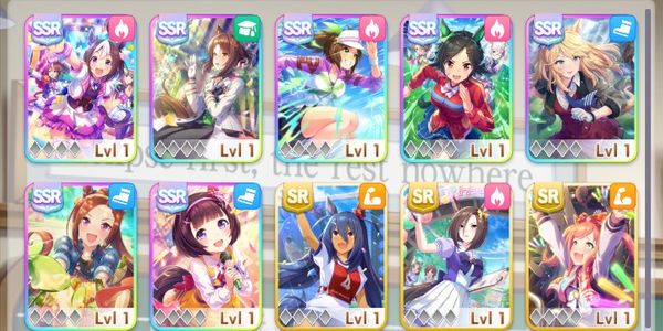 [GLOBAL] [STARTER] Umamusume: Pretty Derby FINE MOTION + SPECIAL WEEK + SAKURA BAKUSHIN + NISHINO FLOWER + 3 SSR CARDS + 14 SR CARDS