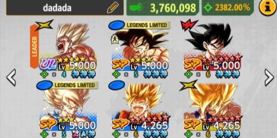 Akun DB Legends 31,722 CC | 1 ULTRA + 3 LL | Full Godly | Bandai login