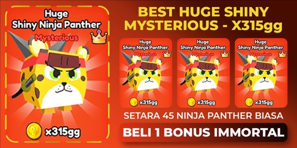 Huge Shiny Ninja Panther - x315gg - Climb and Jump Tower (New Pet)