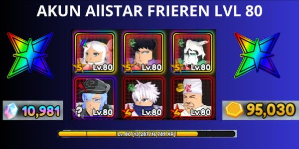 Akun Allstar Frieren Lvl 80 GG | Ready to Play