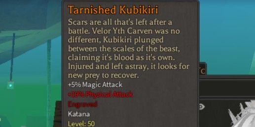 MinMaxed Tarnished Kubikiri - Rune Slayer