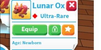 Lunar Ox Red (Ultra-Rare)-Adopt me