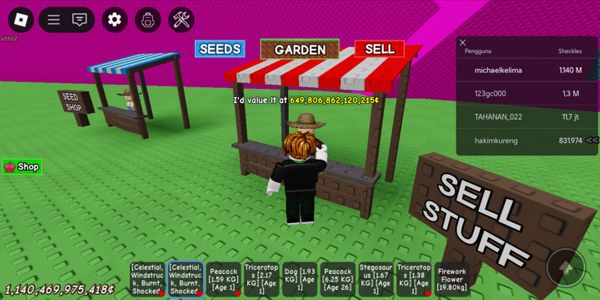 500T sheckless+ bonus 100T | Grow A Garden