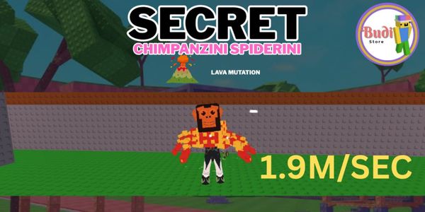 Objet Steal A Brainrot : Chimpanzini Spiderini Lava – Secret, 1.9M$/s - Neuf