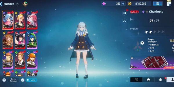 Charlotte Star +2 Harper Cha-hae in Thomas andre Tawata Kanae and +1 Dagger SSR Weapon Box jin woo lvl 27