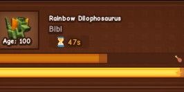 RAINBOW DILOPHOSAURUS AGE 100 MAX - GROW A GARDEN