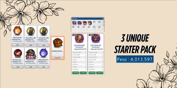 Starter 3 Unique Hero Select [Read Description]