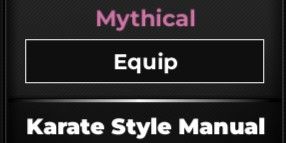 Karate Style Manual