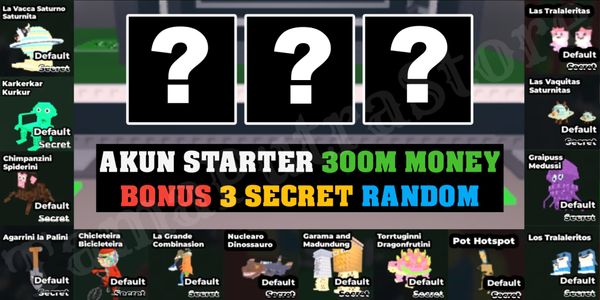 ACCOUNT STARTER 300M MONEY | BONUS 3 SECRET | STEAL A BRAINROT