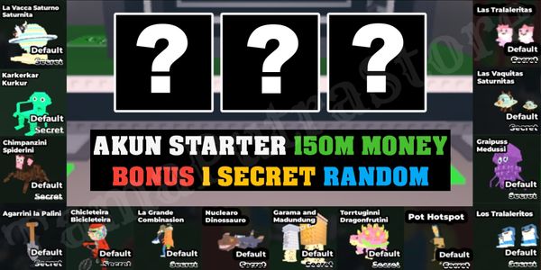 AKUN STARTER 150M MONEY | BONUS 1 SECRET | STEAL A BRAINROT