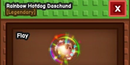 HATCHED RAINBOW HOTDOG DACHSHUND
