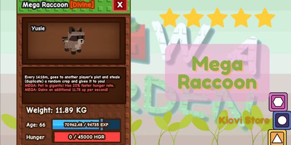 Mega Raccoon - Grow a Garden