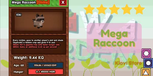 Grow a Garden - Mega Raccoon