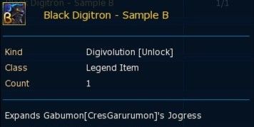 Buy Item Black Digitron - Sample B Digimon Masters Online 3764695 | itemku