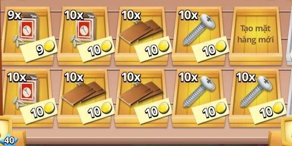89 Mix of Silo Tools (Nails, Screws, Wooden Blades)