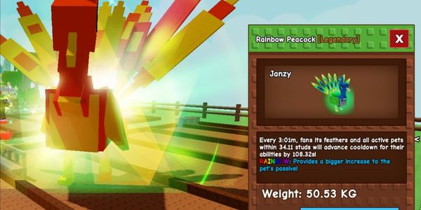Huge Rainbow Peacock | Grow A Garden