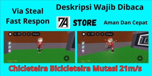 Chicleteira Bicicleteira Mutasi 21m/s (Secret) | Steal A Brainrot