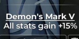 DEMON MARK (+15% ALL STATS)