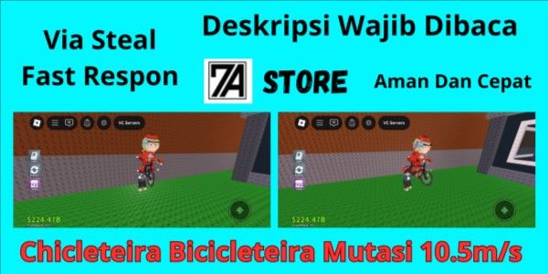 Chicleteira Bicicleteira Mutasi 10.5m/s (Secret) | Steal A Brainrot