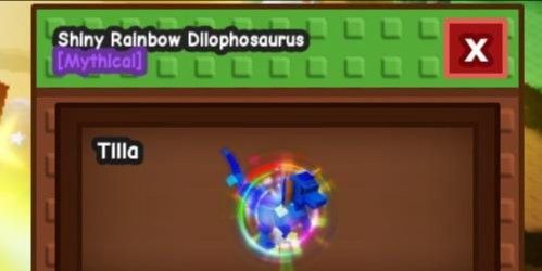 Rainbow dilophosaurus