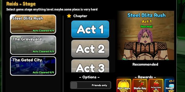 Carry all stages Raid (Free choice)