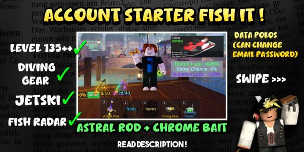 Akun Fish it Astral Rod + Chrome Bait || click for more information