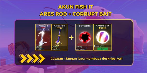 AKUN ARES ROD + CORRUP BAIT - FISH IT