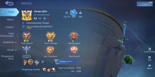 ML GG Account #6