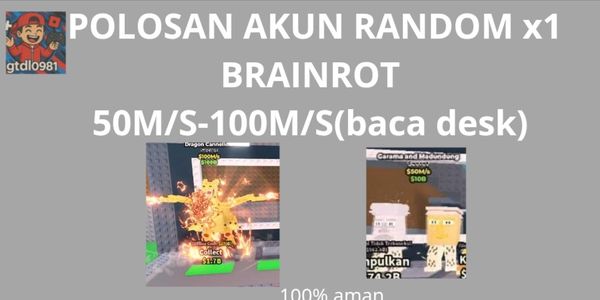 AKUN STARTER PACK RANDOM BRAINROT SECRET 50M/S - 100M/S (READ DESCRIPTION)