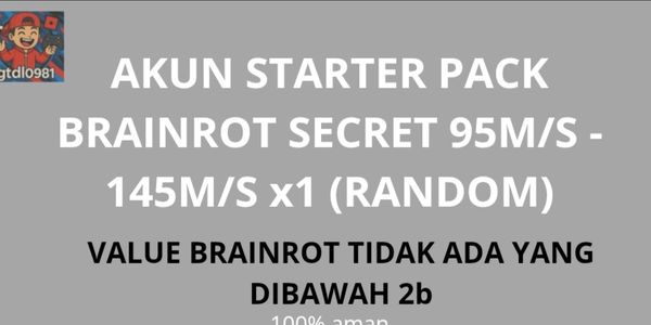 AKUN STARTER PACK BRAINROT SECRET 95M/S - 170M/S RANDOM (READ DESCRIPTION)