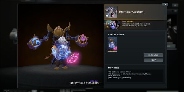 Interstellar Astrarium + Immortal (Tinker Set 2025)