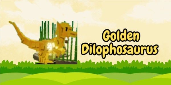 Golden Dilophosaurus - Grow a Garden