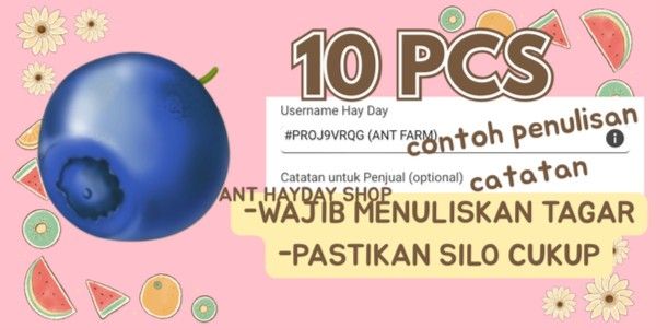 10 pcs Bluberi / Blueberries - Crops Hayday