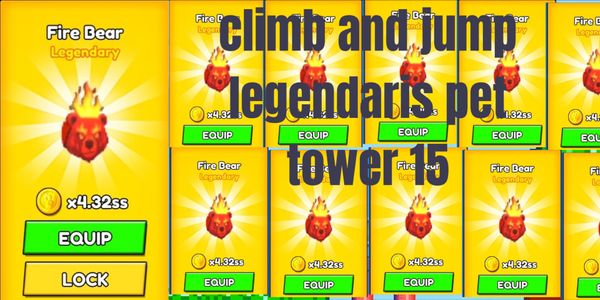 Climb and Jump Tower - World's Best New Legendary Pet - Via trade - READ DESCRIPTION