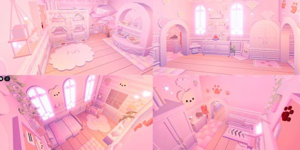 Pink Cutecore Bear Treehouse Adopt Me House