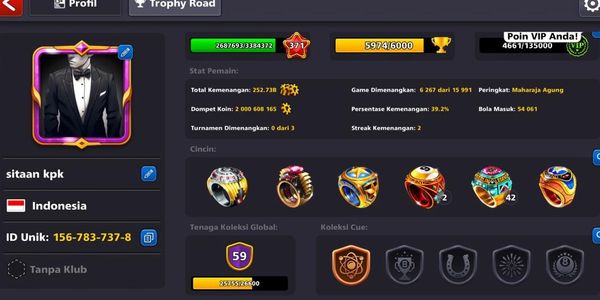 #14 SULTAN ACCOUNT Level 371 + 5 Max Cues + 18 Legend Cues + 2B Coins