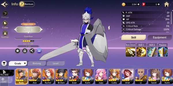 (Seven Knight Re:BIRTH) Starter Rudy + SSR Lainnya
