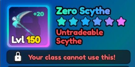 Perfect Zero Scythe (Attack Up, Burn Chance, Ferocious)