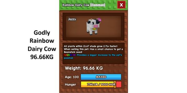 Godly Rainbow Dairy Cow 96KG