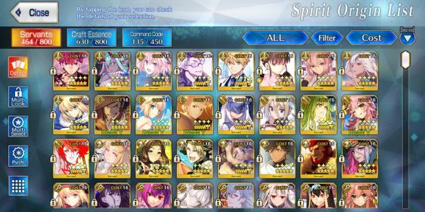 [NA] FGO NA Account 64 SSR (80 WNP)