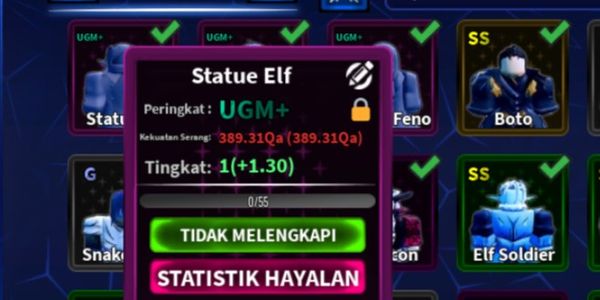 AKUN STARTER UGM+ SHADOW, AUTO ATTACK, BP 100, RANK SS