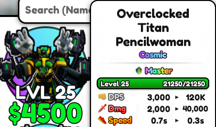 OVERCLOCKED TITAN PENCILWOMAN