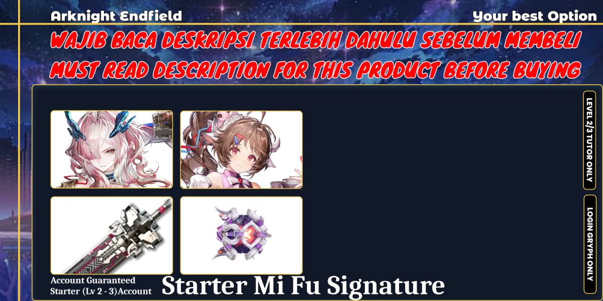[NA] Starter Lv2 | Mi Fu Sign + Ardelia Sign | No Outlook | NaMif2 | MUST READ DESK!