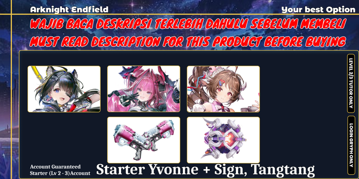 [ASIA] Starter Lv2 | Yvonne Sign + Tangtang + Ardelia Sign | No Outlook | AsTanYvo2 | MUST READ DESK!